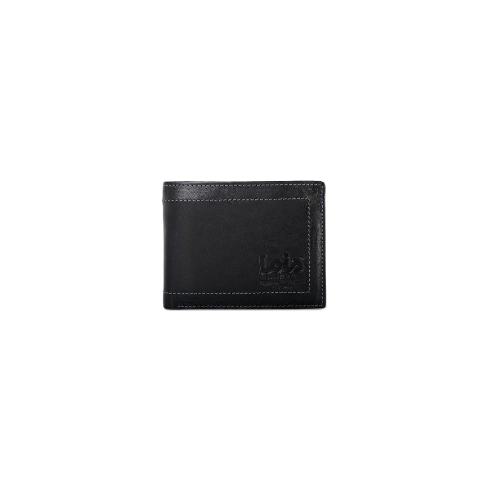Kožená peněženka Lois Black, 11x8,5 cm