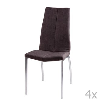 Set 4 scaune sømcasa carla, gri închis