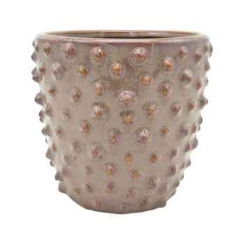 Ghiveci din ceramică pt living spotted, ø 14 cm, gri - roz