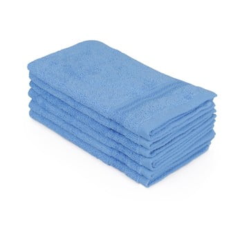 Set 6 prosoape pentru mâini, 50 x 30 cm, albastru