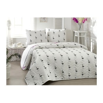 Eponj Home Set cuvertură și față de pernă pentru pat copii flamingo ii, 160 x 220 cm
