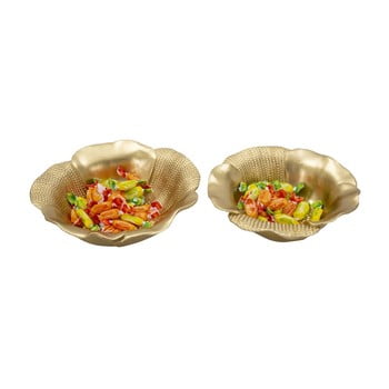 Set 2 boluri decorative mauro ferretti glam peralo couple, auriu