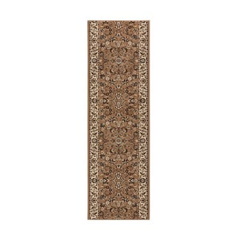 Covor basic vintage, 80x400 cm, maro deschis