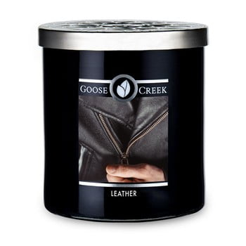 Lumânare parfumată în recipient de sticlă Goose Creek Men's Collection Leather, 50 ore de ardere