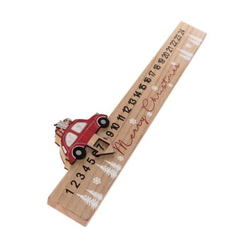 Calendar advent din lemn auto dakls, lungime 40 cm