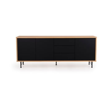 Comodă tenzo flow, lungime 206 cm, negru