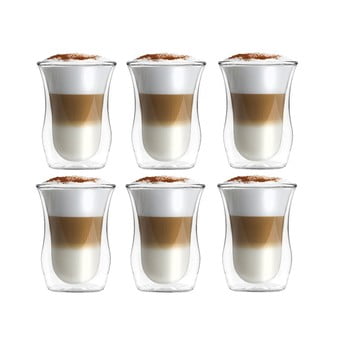 Set 6 pahare din sticlă dublă vialli design, 300 ml