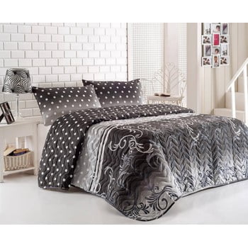 Set cuvertură subțire și fețe de pernă Eponj Home Buse Grey, 200 x 220 cm