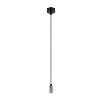 Lustră fără abajur cu tija argintie bulb attack uno, negru