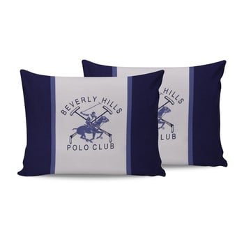 Set 2 perne din bumbac polo club blue, 50 x 70 cm