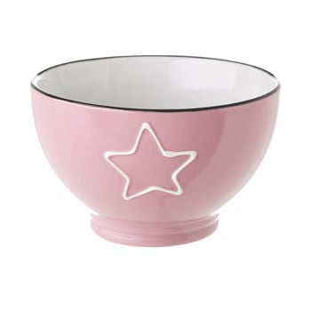 Bol din ceramică unimasa star, 580 ml, roz