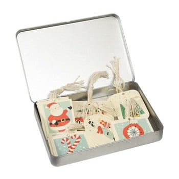 Set 36 etichete cadou în cutie metalică rex london