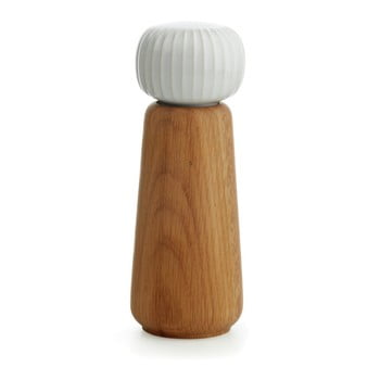 Râșniță din lemn pentru sare/piper kähler design hammershoi, mare, alb