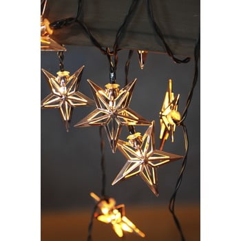 Ghirlandă luminoasă cu 20 becuri Best Season Copper Stars, lungime 1,35 m, negru