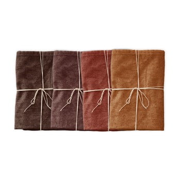 Set 4 șervețele textile linen couture red gradient, lățime 40 cm