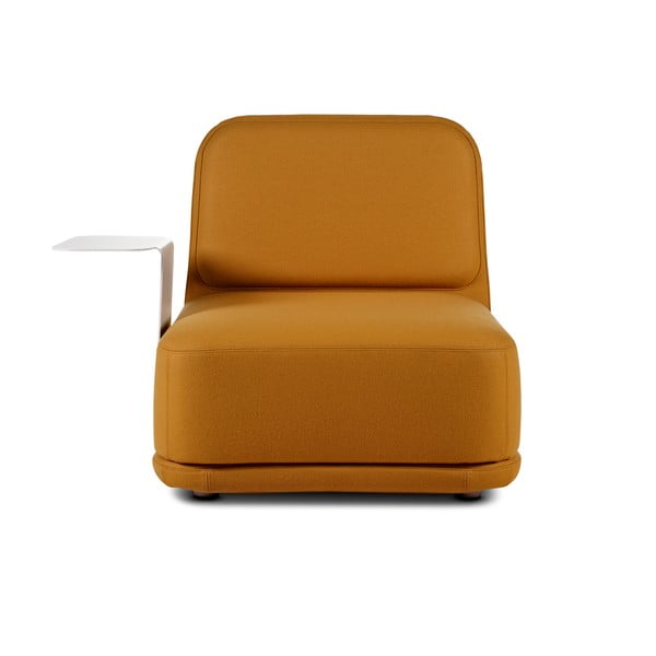 Oranžové křeslo s bílým kovovým stolkem Softline Standby Medium + Side Table
