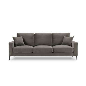 Canapea cu tapițerie din catifea kooko home harmony, 220 cm, gri