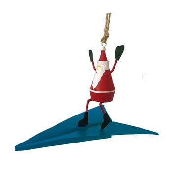 Decorațiune suspendată pentru crăciun g-bork santa on airplane