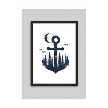 Tablou north carolina scandinavian home decors anchor, 33 x 43 cm