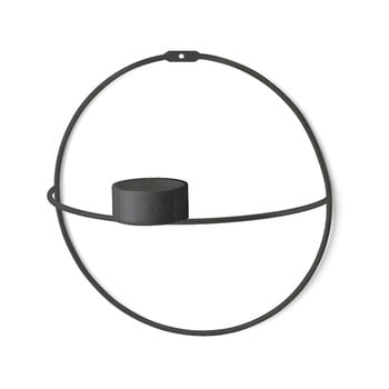 Sfeșnic de perete circle, ø 21 cm, negru