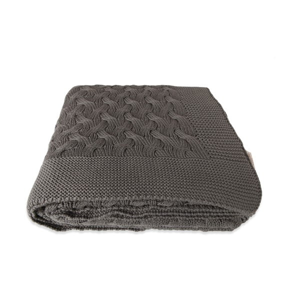 Hnědá bavlněná deka Homemania Decor Soft, 130 x 170 cm