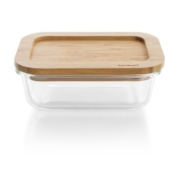 Recipient din bambus cu capac bambum glass storage box, 370 ml