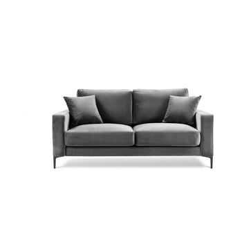 Canapea cu tapițerie din catifea kooko home harmony, 158 cm, gri