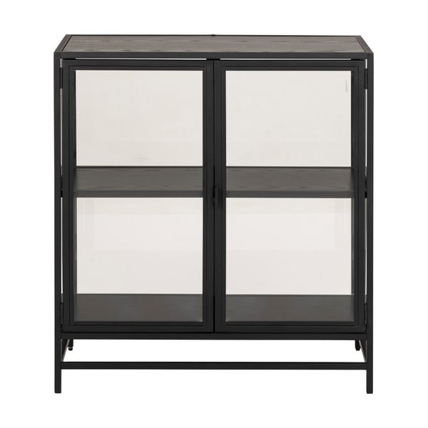 Černá vitrína Actona Seaford, 77 x 86,4 cm