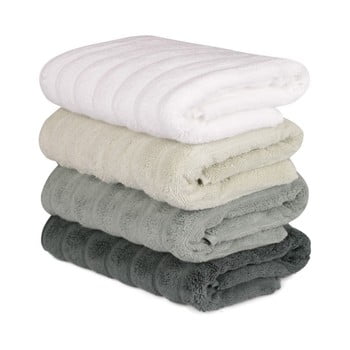Set 4 prosoape din bumbac sofia, 50 x 90 cm, verde - alb