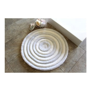 Covoraș de baie confetti bathmats ecru, Ø 90 cm, alb