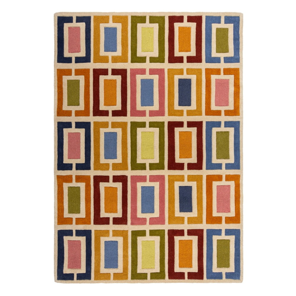 Ručně tkaný vlněný koberec 200x290 cm Retro Blocks – Flair Rugs