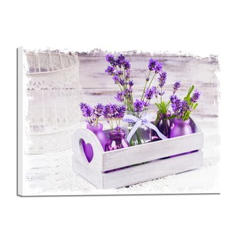 Tablou styler canvas shabby violet heart, 60 x 80 cm