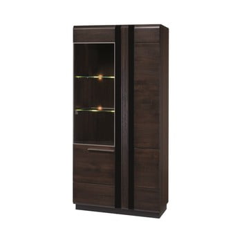 Vitrină cu 2 uși szynaka meble porti dark chocolate left side