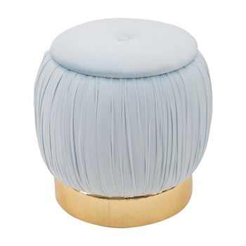 Puf cu spațiu de depozitare mauro ferretti paris, ⌀ 41 cm, albastru marin