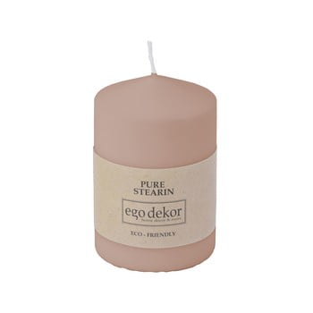 Lumânare baltic candles eco top, înălțime 10 cm, roz pudrat