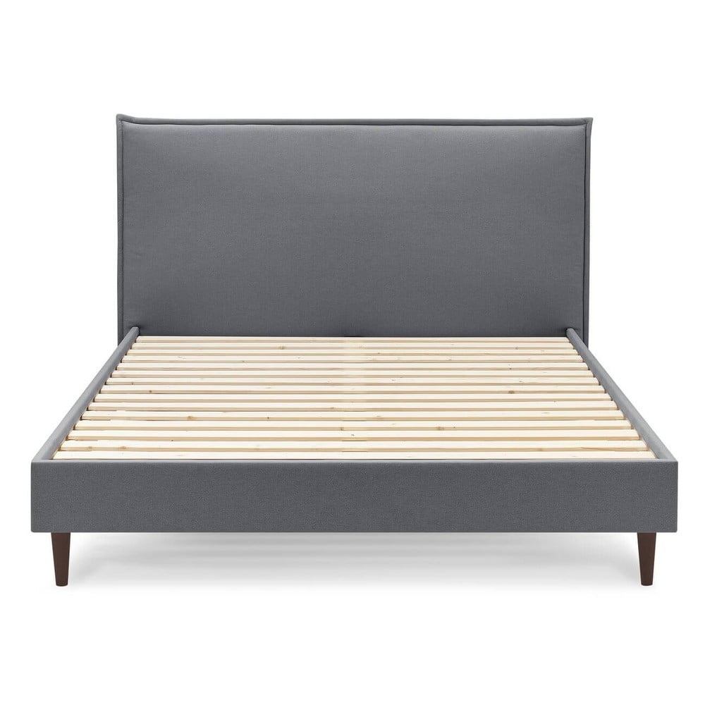 Tmavě šedá dvoulůžková postel Bobochic Paris Sary Dark, 160 x 200 cm