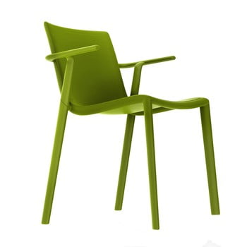 Set 2 scaune de grădină cu cotierei Resol Kat, verde măsliniu