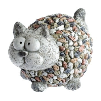 Decorațiune de grădină dakls garden deco cat with stones, înălțime 20 cm