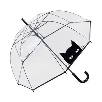 Umbrelă ambiance looking cat, ⌀ 85 cm, transparent