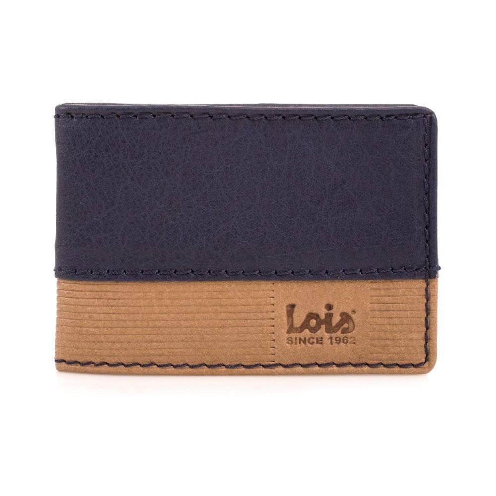 Kožená peněženka Lois Blue Block, 10x7 cm