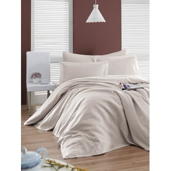 Cuvertură matlasată subțire din bumbac EnLora Home Casuel Sand, 200 x 230 cm