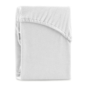 Cearșaf elastic pentru pat dublu ameliahome ruby white, 220-240 x 220 cm, alb