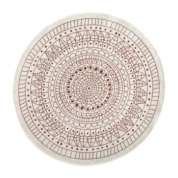 Covor reversibil bougari porto, Ø 140 cm, roșu