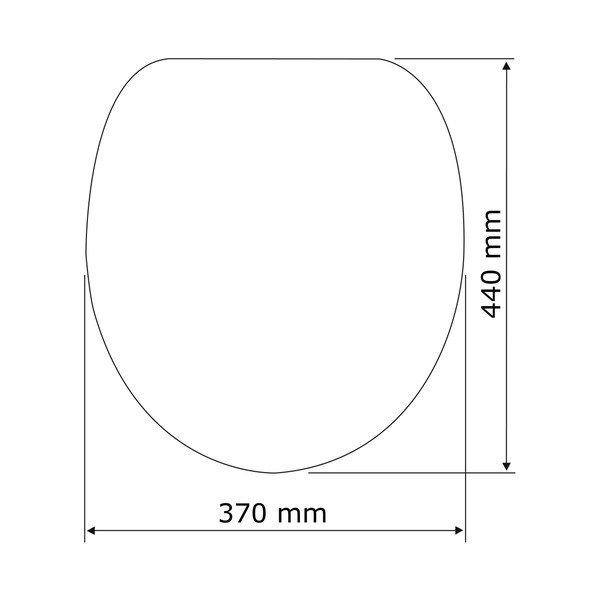 Bílé WC sedátko se snadným zavíráním Wenko Santana, 44 x 37 cm