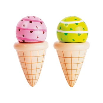 Set 2 înghețate din lemn pentru copii legler cream cone