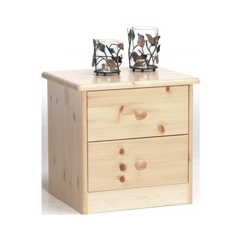 Comodă cu 2 sertare în decor natural steens mario, înălțime 41,1 cm