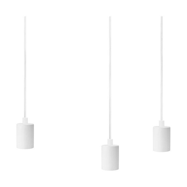 Bílé závěsné svítidlo se 3 kabely Bulb Attack Cero Basic