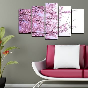 Tablou din mai multe piese 3d art pink touche, 102 x 60 cm