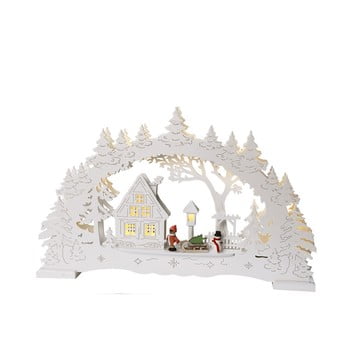 Decorațiune luminoasă cu led best season ulm, înălțime 27 cm, alb
