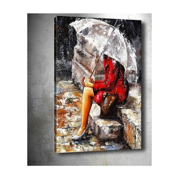 Tablou tablo center waiting in the rain, 40 x 60 cm